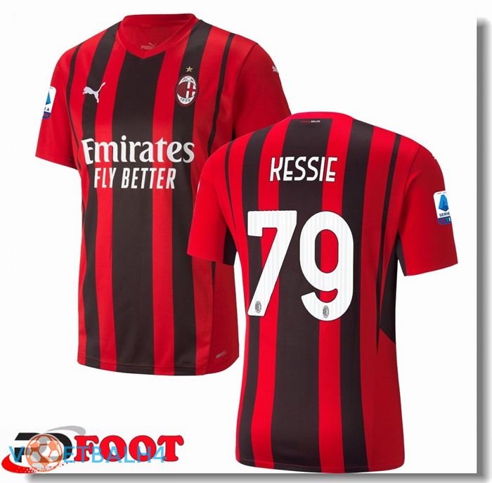 AC Milan（KESSIE 79）thuis jersey rood/zwart 2021/2022