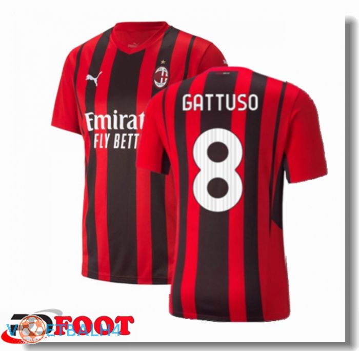 AC Milan（TONALI 8）thuis jersey rood/zwart 2021/2022