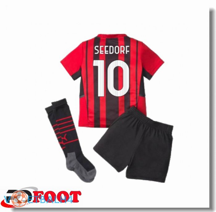 AC Milan（BRAHIM 10）kinderen thuis jersey rood/zwart 2021/2022