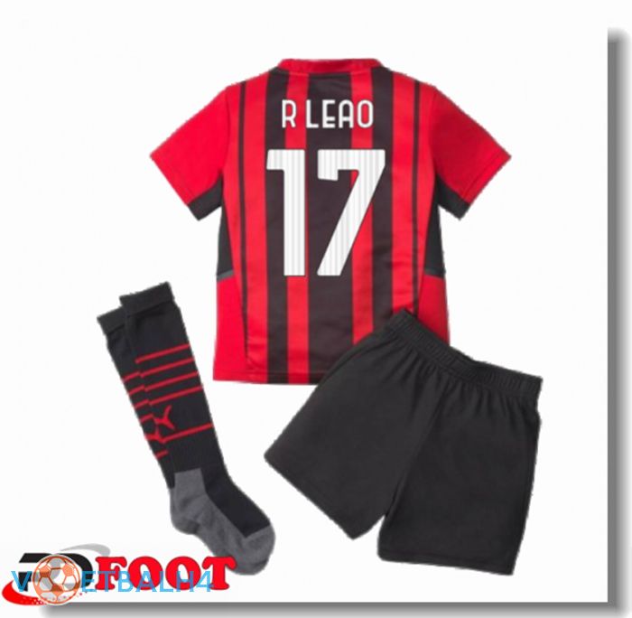 AC Milan（R.LEAO 17）kinderen thuis jersey rood/zwart 2021/2022