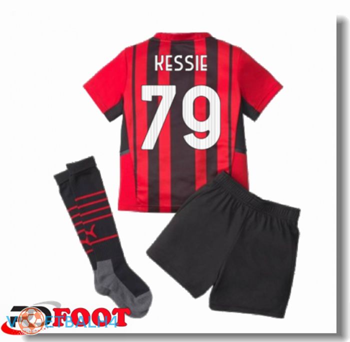 AC Milan（KESSIE 79）kinderen thuis jersey rood/zwart 2021/2022