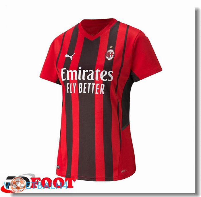 AC Milan Dames thuis jersey rood/zwart 2021/2022