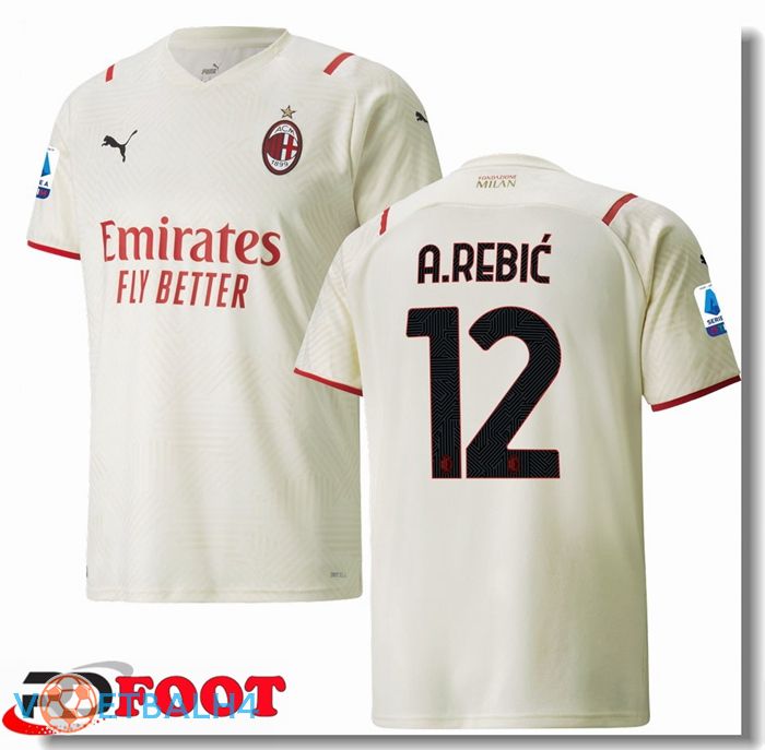 AC Milan（A.REBIC 12）uit jersey Beige 2021/2022