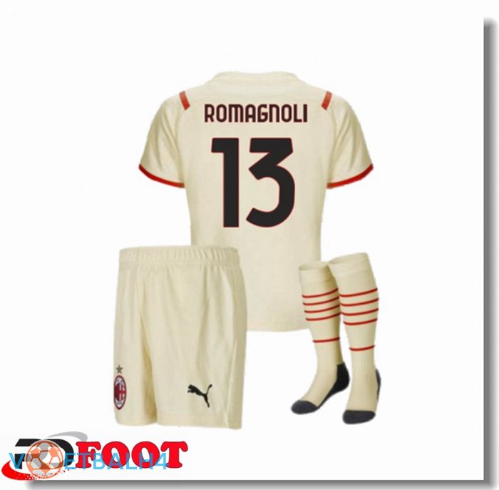 AC Milan（ROMAGNOLI 13）kinderen uit jersey Beige 2021/2022