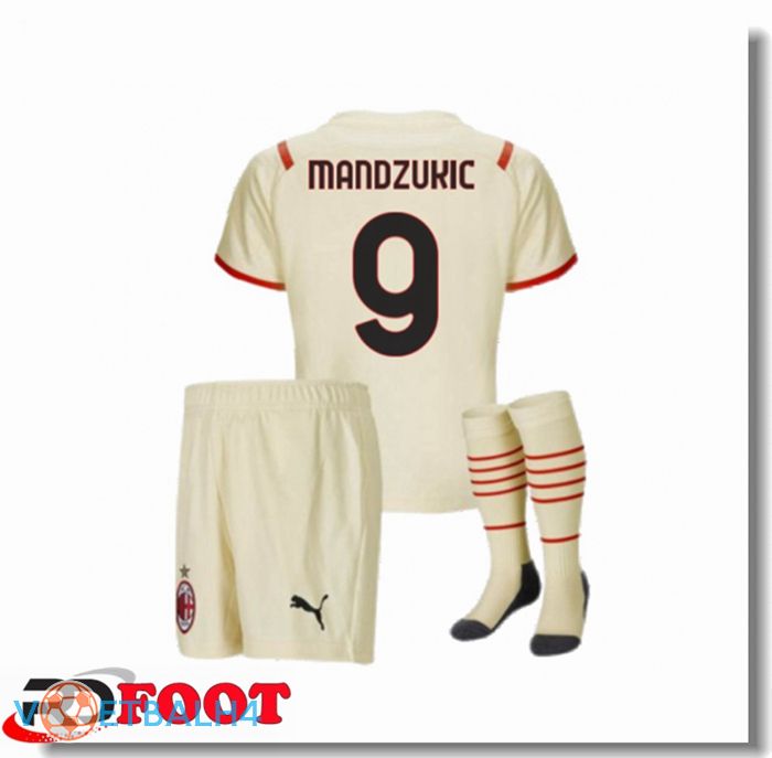 AC Milan（GIROUD 9）kinderen uit jersey Beige 2021/2022