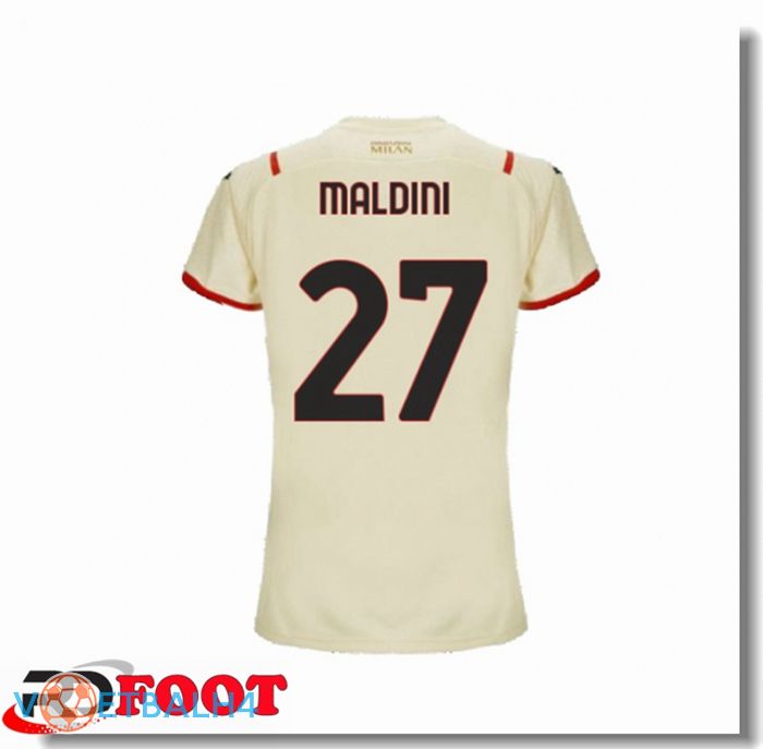 AC Milan（MALDINI 27）Dames uit jersey Beige 2021/2022