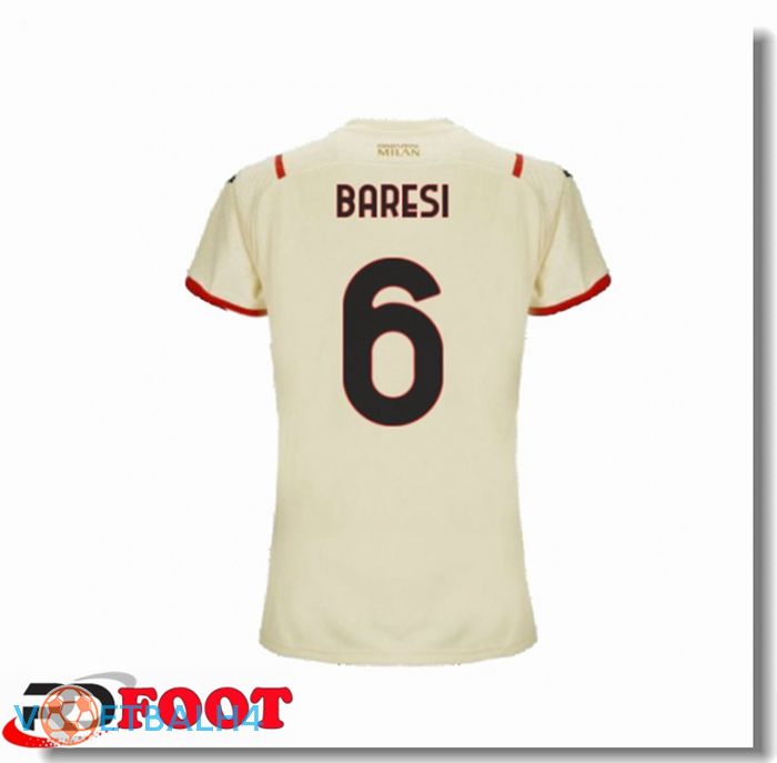 AC Milan（BARESI 6）Dames uit jersey Beige 2021/2022