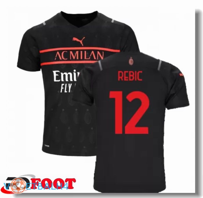 AC Milan（A.REBIC 12）derde jersey zwart 2021/2022