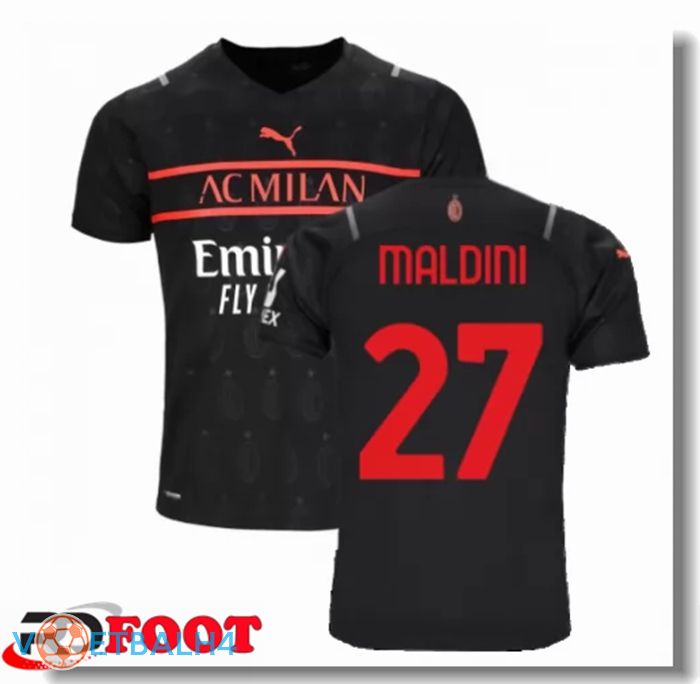 AC Milan（MALDINI 27）derde jersey zwart 2021/2022