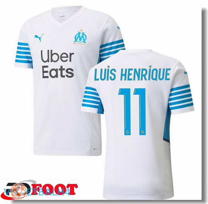 Olympique Marseille (LUIS HENRIQUE 11) thuis jersey wit/blauw 2021/2022