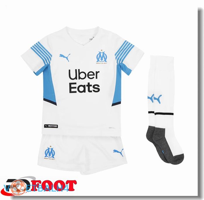 Olympique Marseille kinderen thuis jersey wit/blauw 2021/2022