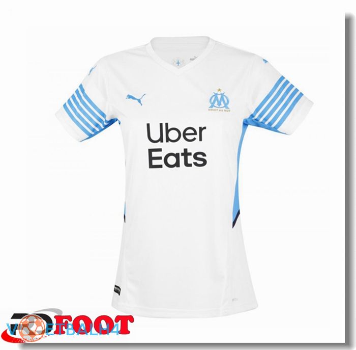 Olympique Marseille Dames thuis jersey wit/blauw 2021/2022