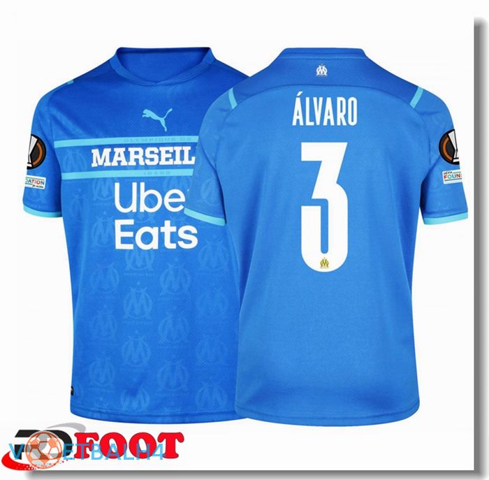 Olympique Marseille (Álvaro 3) derde jersey blauw Marine 2021/2022