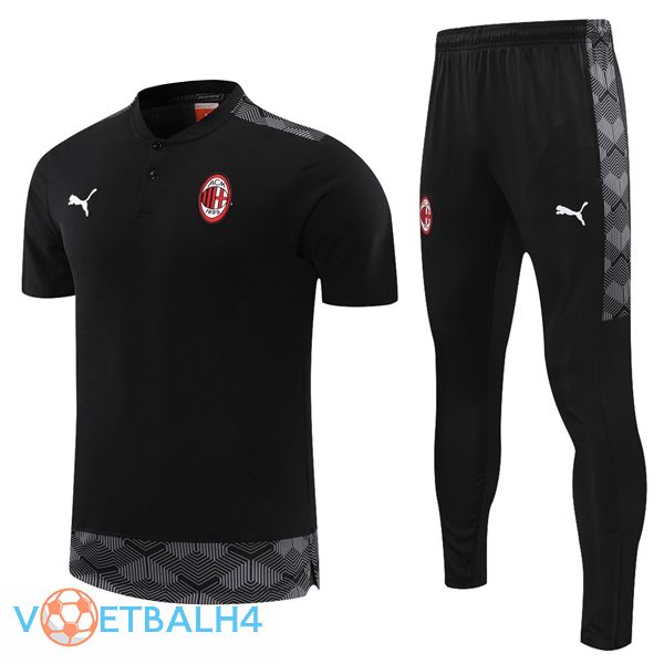 AC Milan Polo Shirt + broek zwart 2021/2022