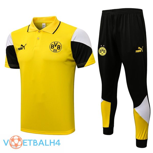 Dortmund Polo Shirt + broek geel 2021/2022