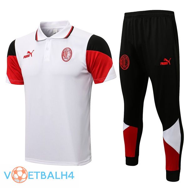 AC Milan Polo Shirt + broek wit 2021/2022