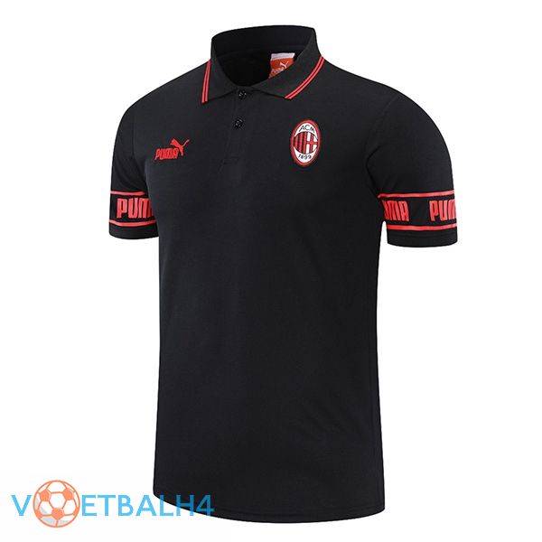 AC Milan Polo Shirt zwart rood 2021/2022