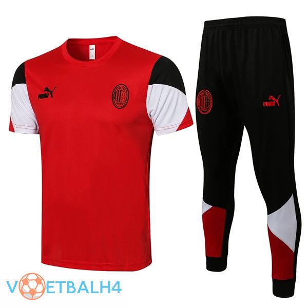 AC Milan Training T Shirt + broek rood wit 2021/2022