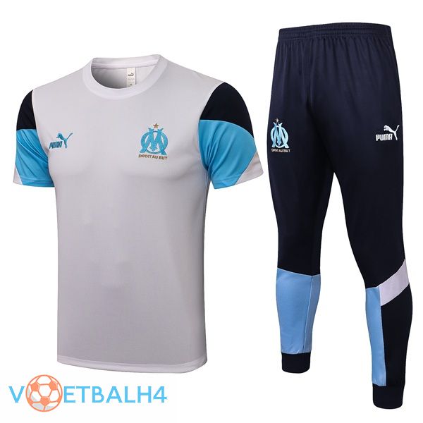 Marseille OM Training T Shirt + broek wit 2021/2022