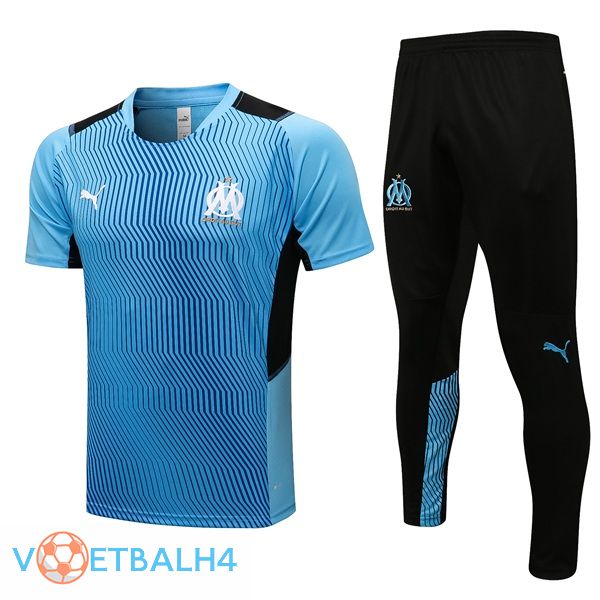 Marseille OM Training T Shirt + broek blauw 2021/2022