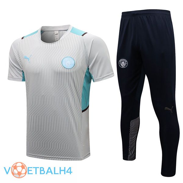 Manchester City Training T Shirt + broek grijs 2021/2022