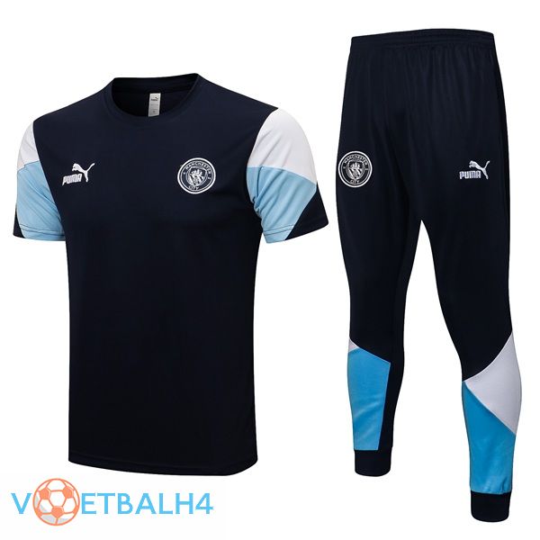 Manchester City Training T Shirt + broek blauw koninklijk 2021/2022