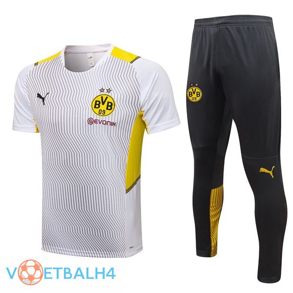 Dortmund Training T Shirt + broek wit 2021/2022