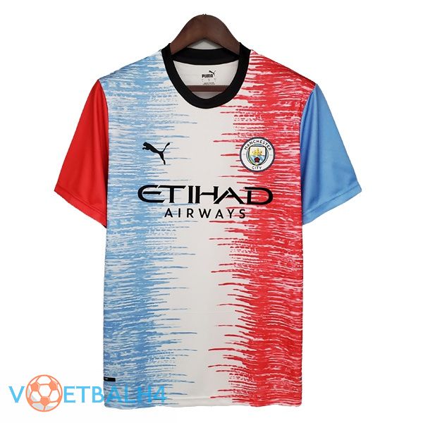 Manchester City Training T Shirt blauw wit rood 2021/2022