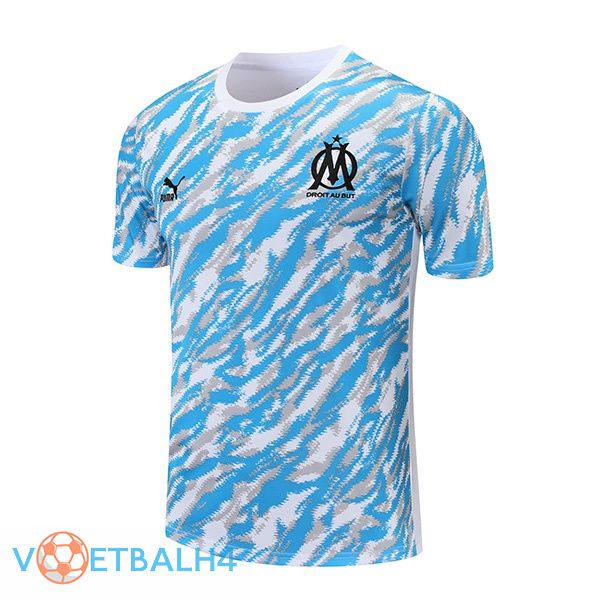 Marseille OM Training T Shirt blauw wit 2021/2022