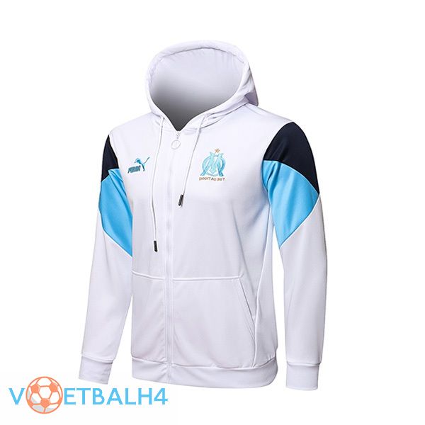 Marseille OM trainingsjack Hoodie wit 2021/2022