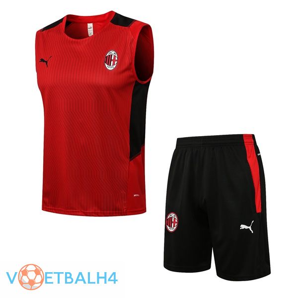 AC Milan voetbal Vest + korte broek rood 2021/2022