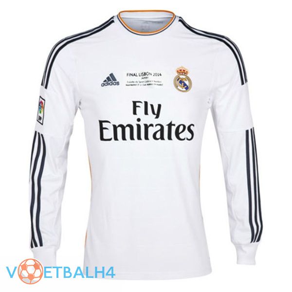 Real Madrid lange mouwRetro thuis jersey 2013-2014