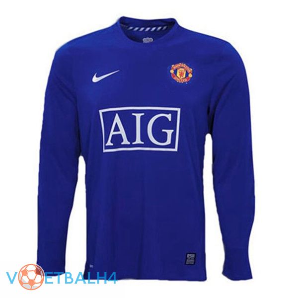 Manchester United lange mouwRetro uit jersey 2007-2008