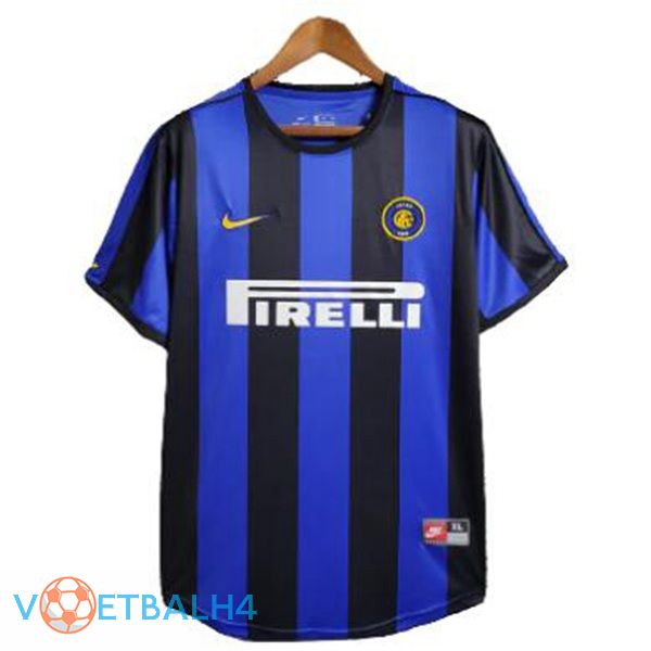 Inter Milan Retro voetbal jersey thuis blauw 1999-2000