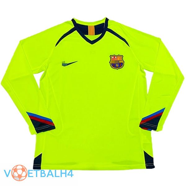 FC Barcelona Retro voetbal jersey uit lange mouwgroente 2005-2006