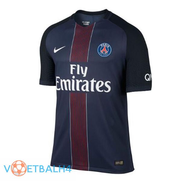 Paris PSG Retro voetbal jersey thuis blauw koninklijk 2016-2017