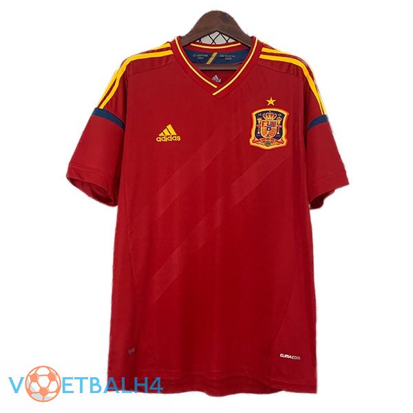 Spanje Retro voetbal jersey thuis rood 2012