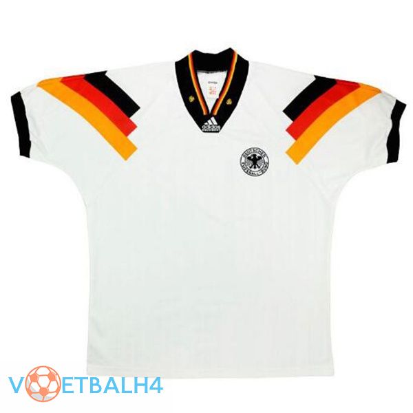 Duitsland Retro voetbal jersey thuis wit 1992