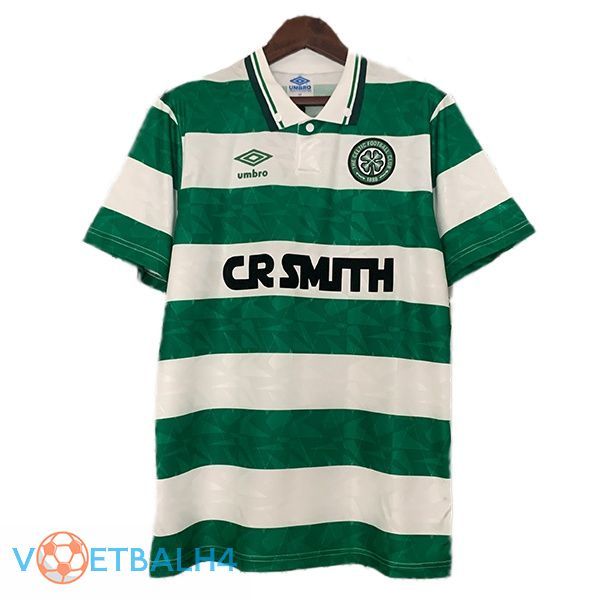 Celtic FC Retro voetbal jersey thuis groente 1989-1991