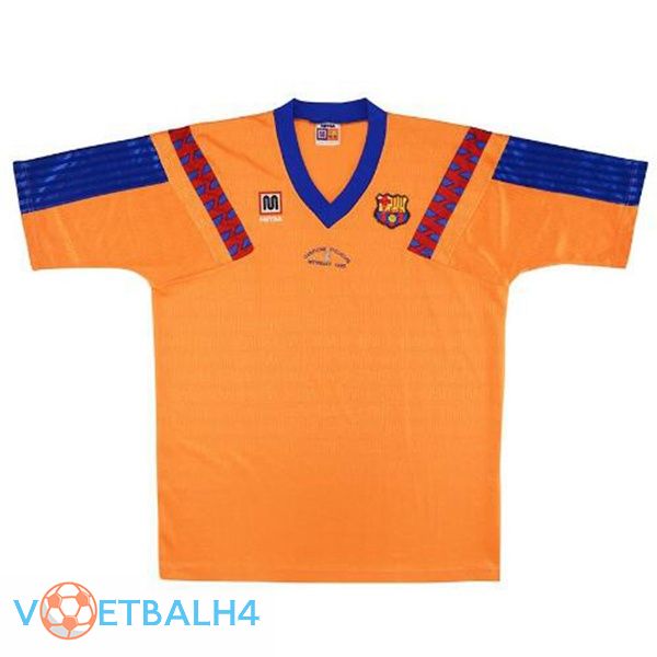 FC Barcelona Retro uit voetbal jersey oranje 1991-1992