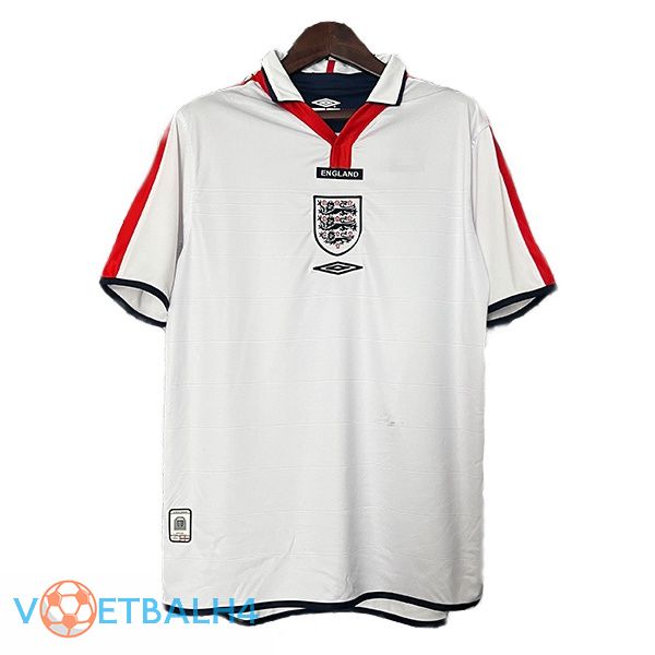 Engeland Retro thuis voetbal jersey wit 2004