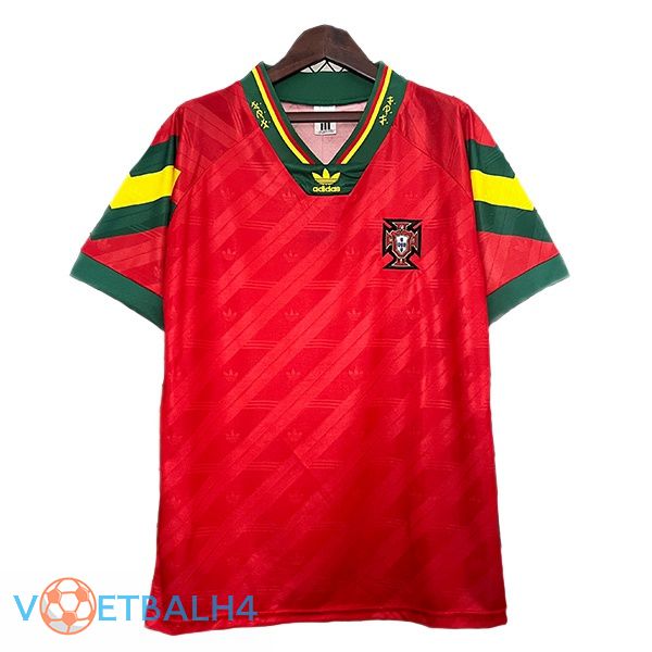 Portugal Retro thuis voetbal jersey rood 1992-1994