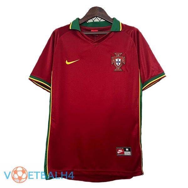 Portugal Retro thuis voetbal jersey rood 1997-1998