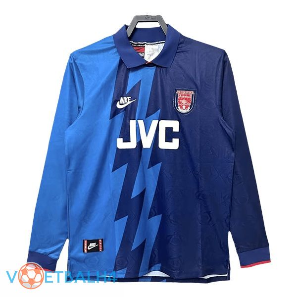 Arsenal Retro voetbal jersey uit lange mouwblauw 1995-1996