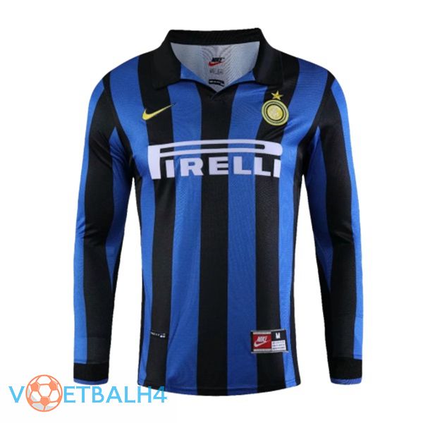 Inter Milan Retro thuis jersey lange mouwblauw 1998-1999