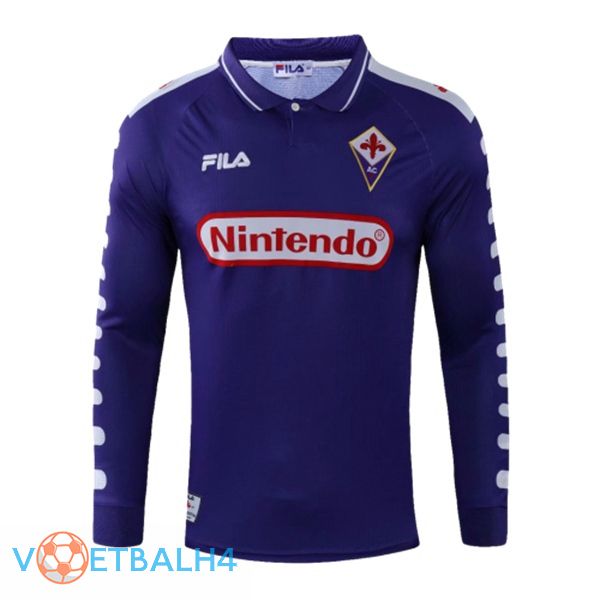 ACF Fiorentina Retro thuis jersey paars lange mouw1998-1999