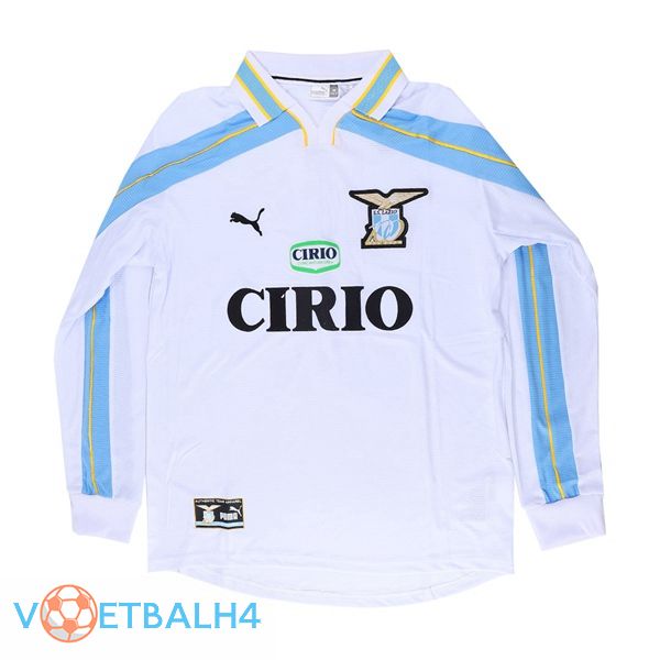 SS Lazio Retro uit jersey lange mouwwit 1999-2000