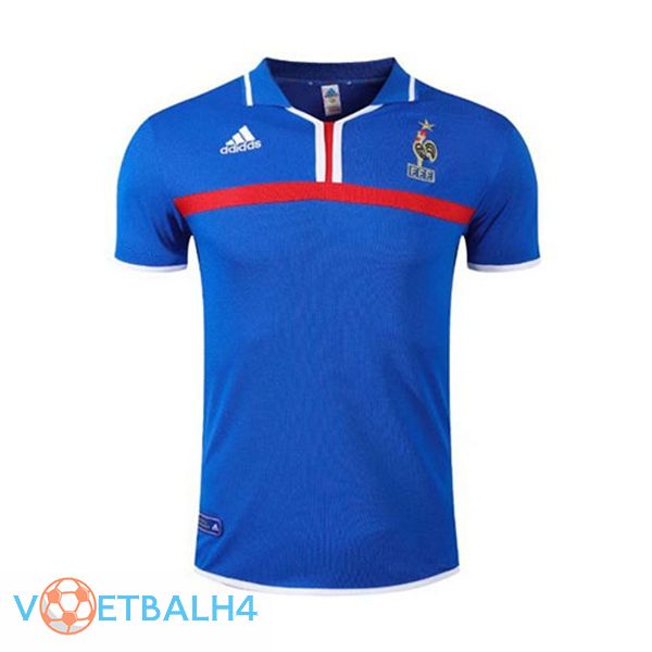 Frankrijk Retro thuis jersey blauw 2000