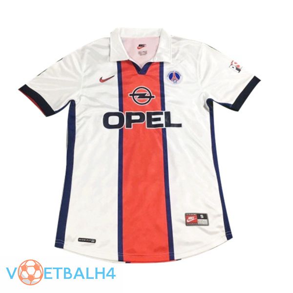 Paris PSG Retro uit jersey wit 1998-1999