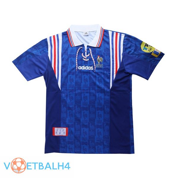 Frankrijk Retro thuis jersey blauw 1996